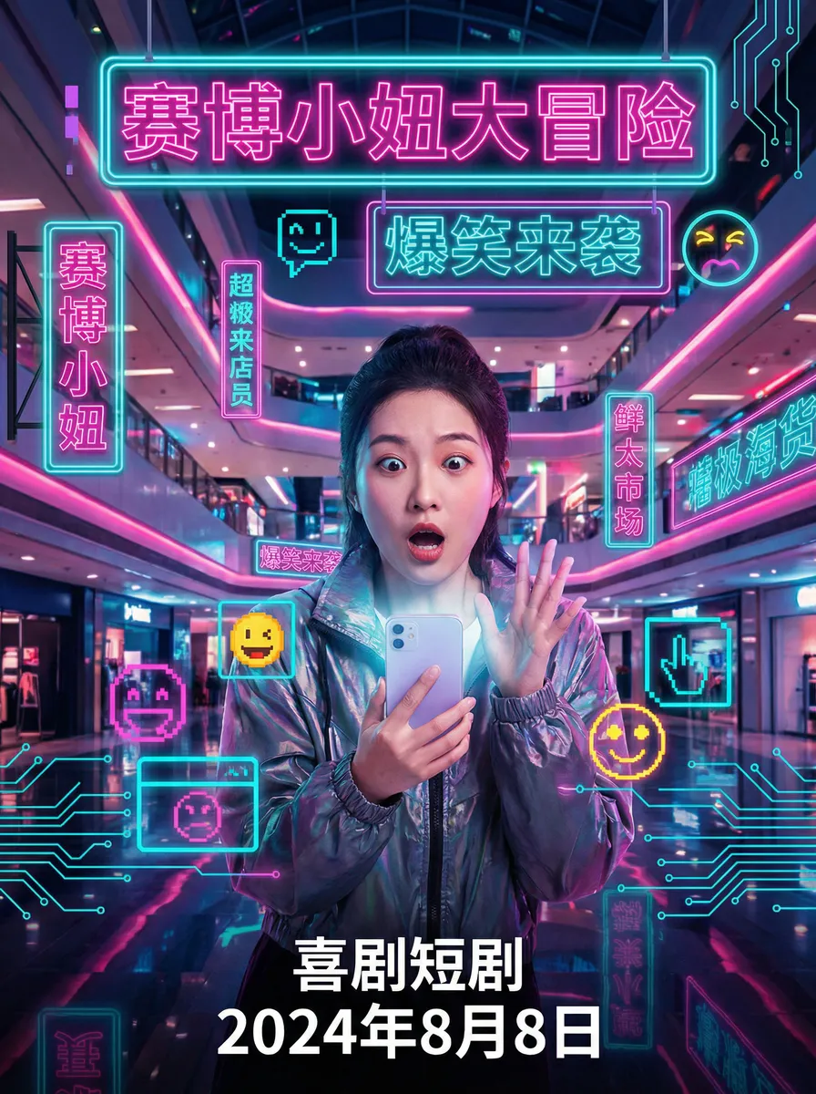 夏洛特烦恼 电影下载 搞笑喜剧短剧 - 赛博小妞大冒险海报